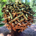 Ein großer Stapel Baumstämme auf einem Baum in einem Waldgebiet. #100Gefällt mir