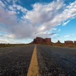 Monument Valley, Utah, unterwegs.